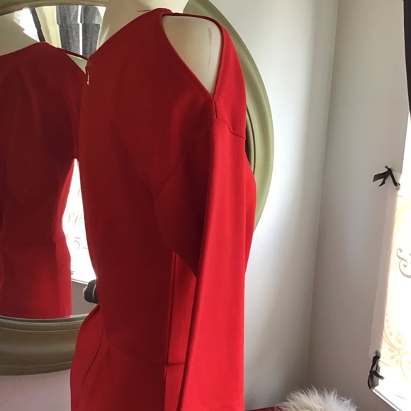 Ming Collection Red Bodycon Dress - Picture 6 of 7